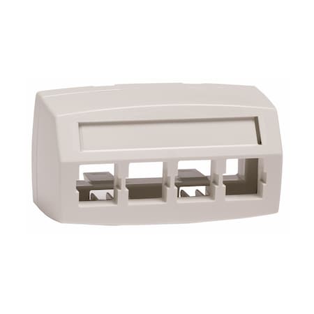 Commscope 4-PORT MODULAR FURNITURE, FACEPLATE 0.08 SNAP, WHITE M14CEE262FACEPL